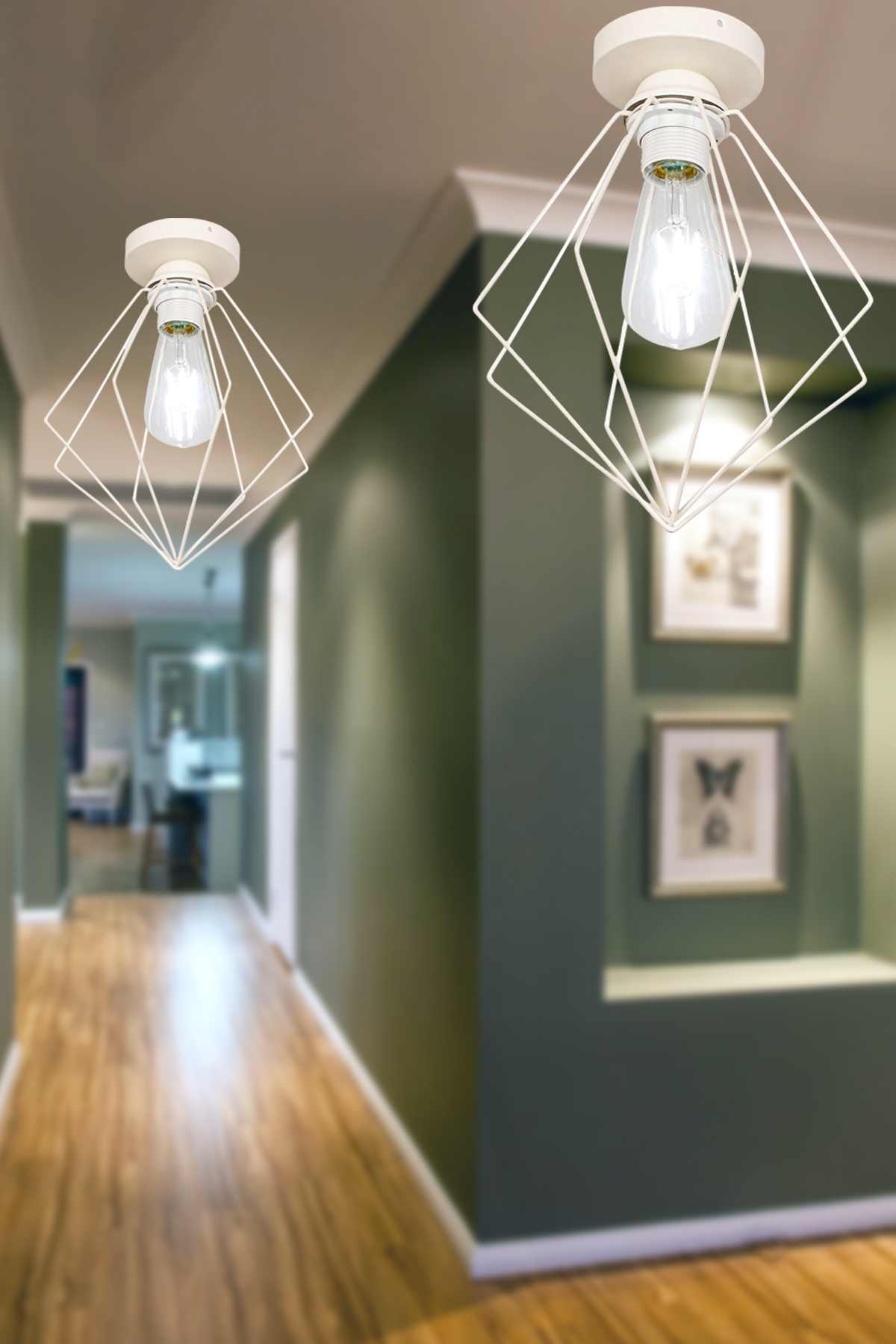 METAL Chandelier White